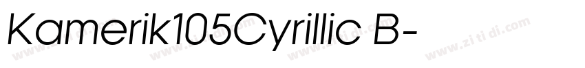 Kamerik105Cyrillic B字体转换
